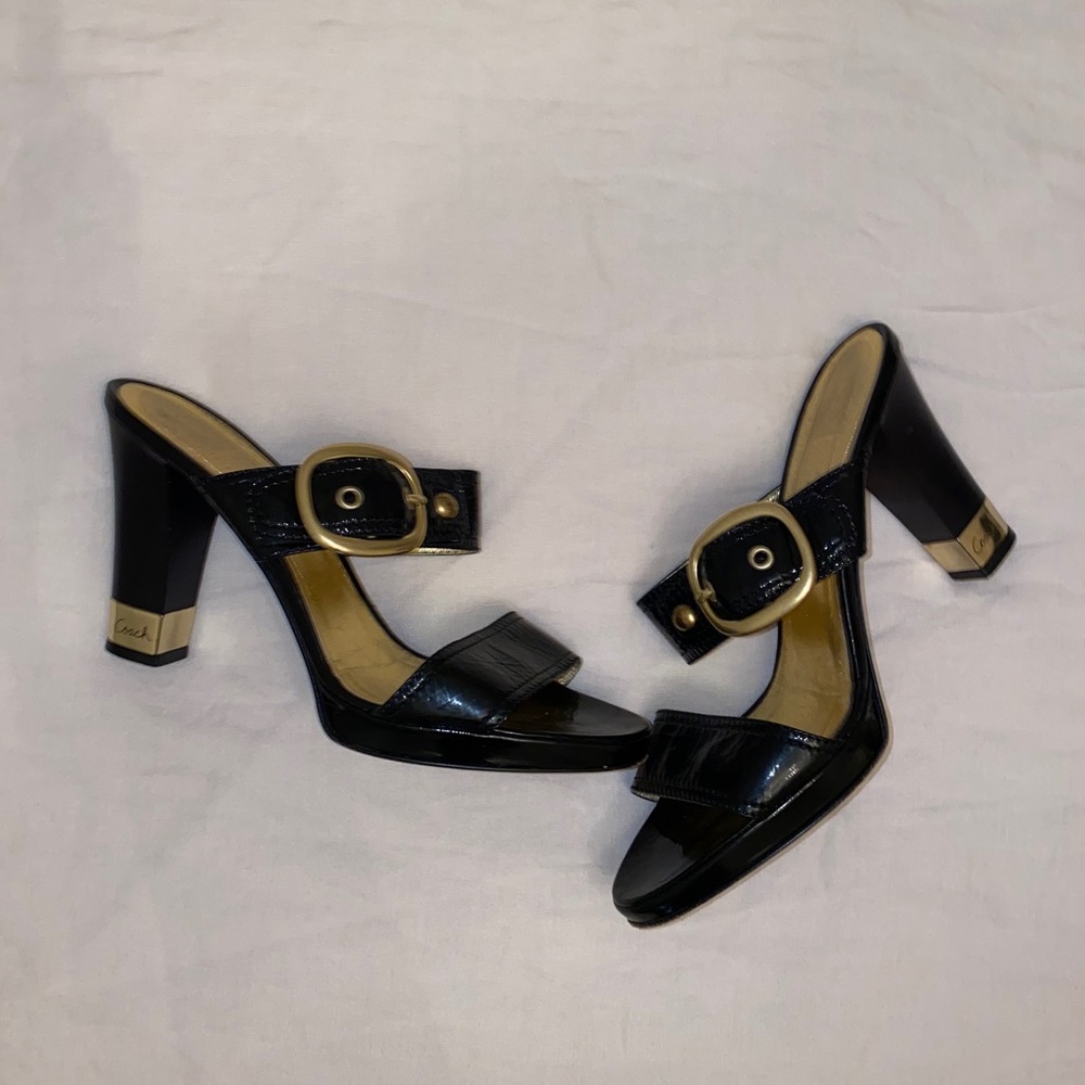 Coach Heels with Gold Buckle